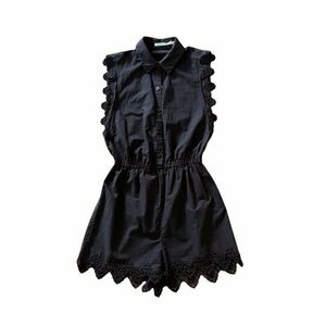 Kimchi Blue Black Lace Trim Romper - Size S